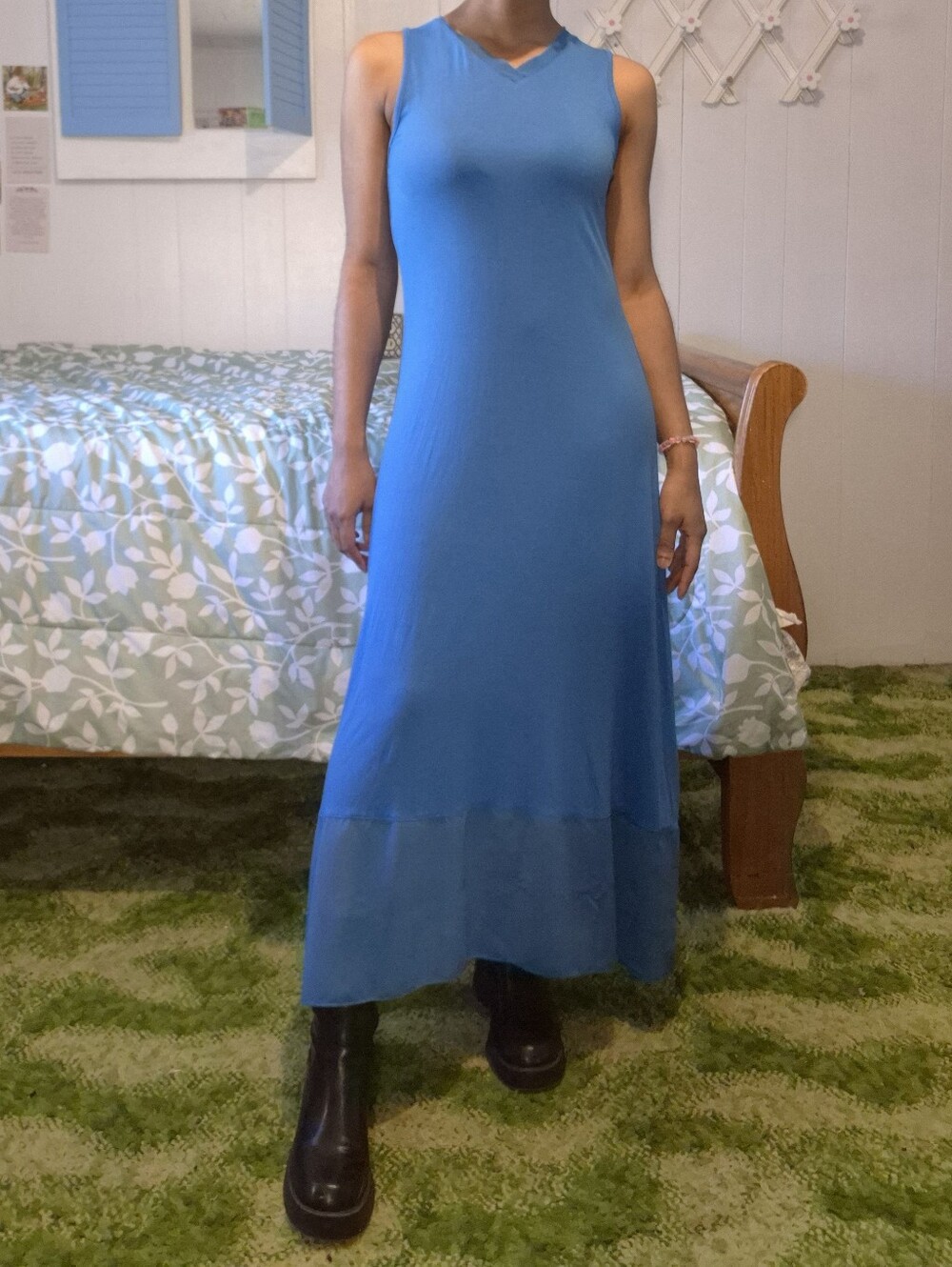 Blue sleeveless Kate & Mallory maxi dress